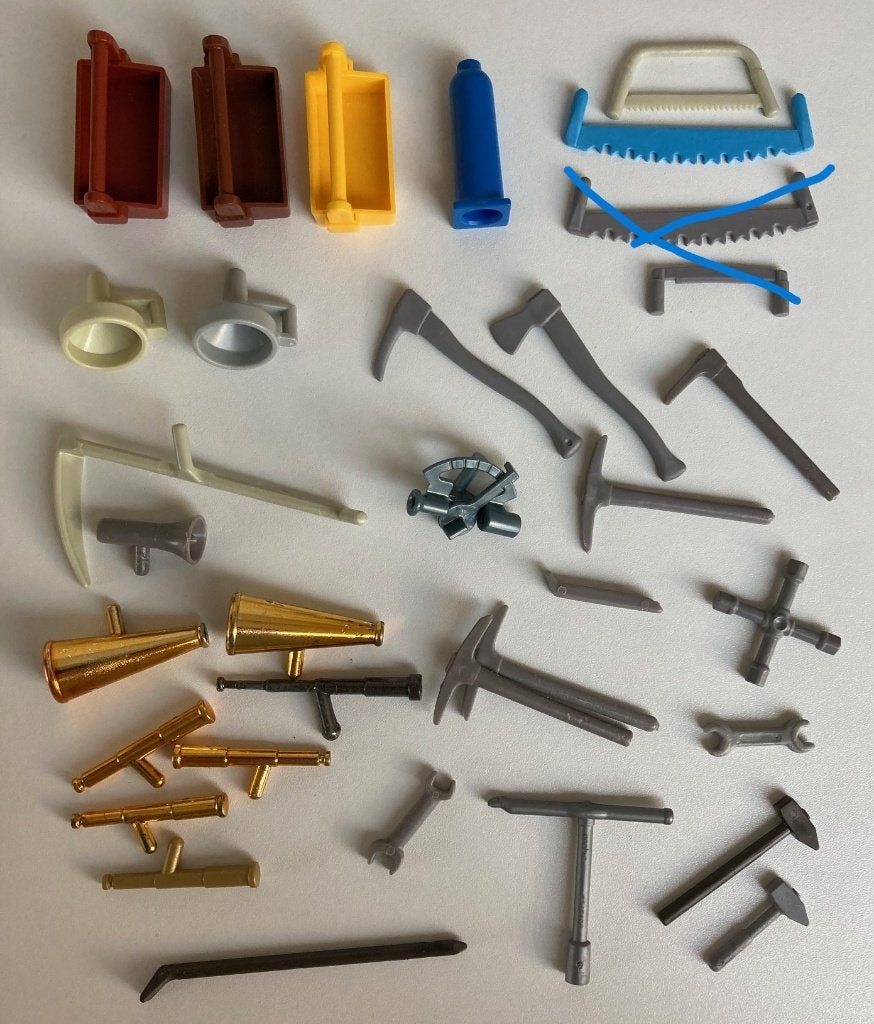 playmobil, div. gereedschap, Ophalen of Verzenden, Gebruikt