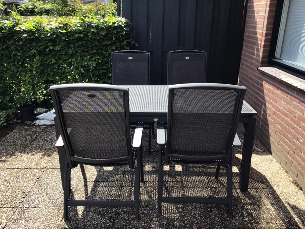 Hartman tuinset, Tuin en Terras, Tuinsets en Loungesets, Ophalen, 4 zitplaatsen, Gebruikt, Aluminium