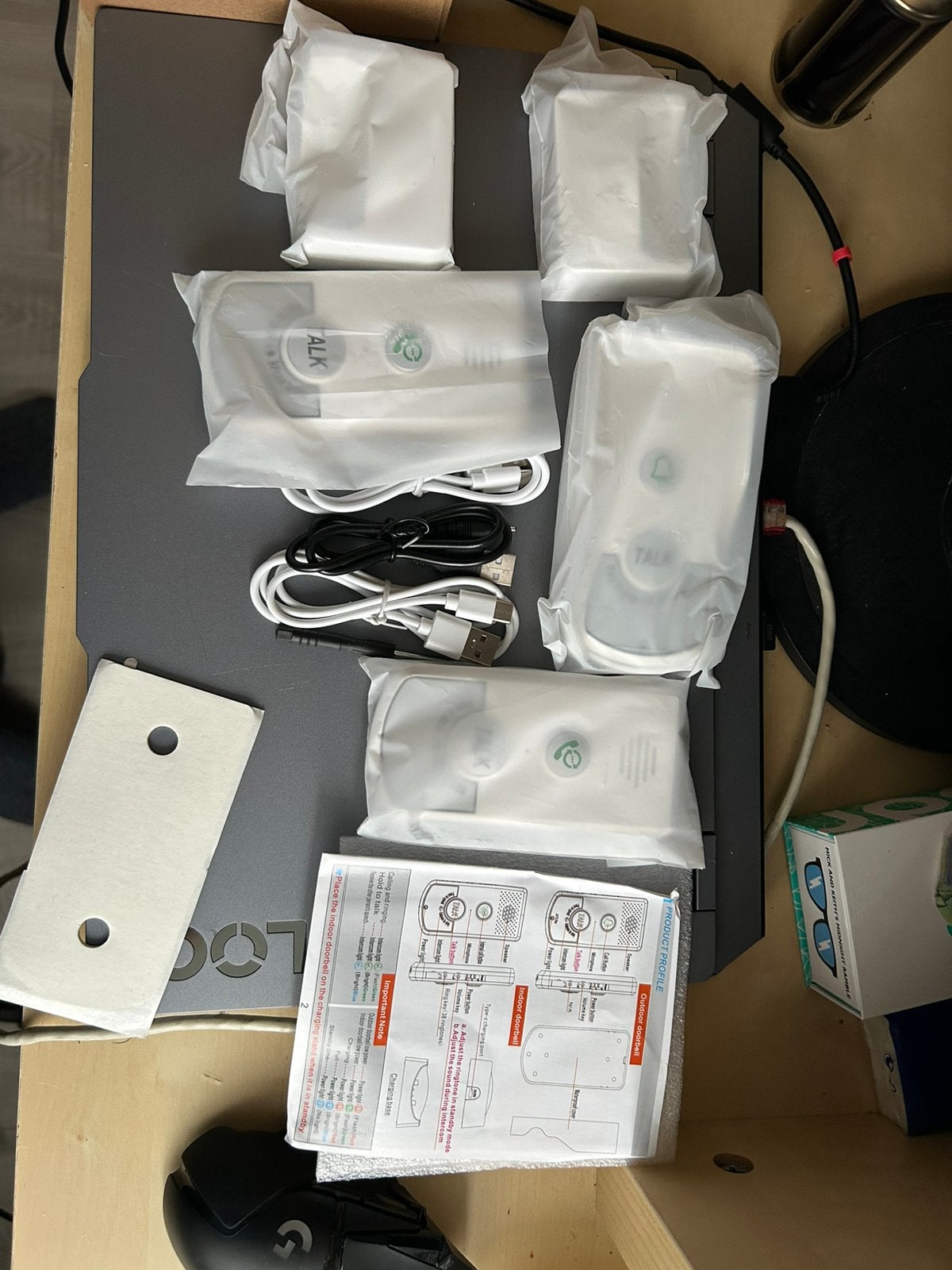 Draadloze Voice Intercom Deurbel – Complete Set met Laders, Ophalen of Verzenden, Nieuw, Draadloos