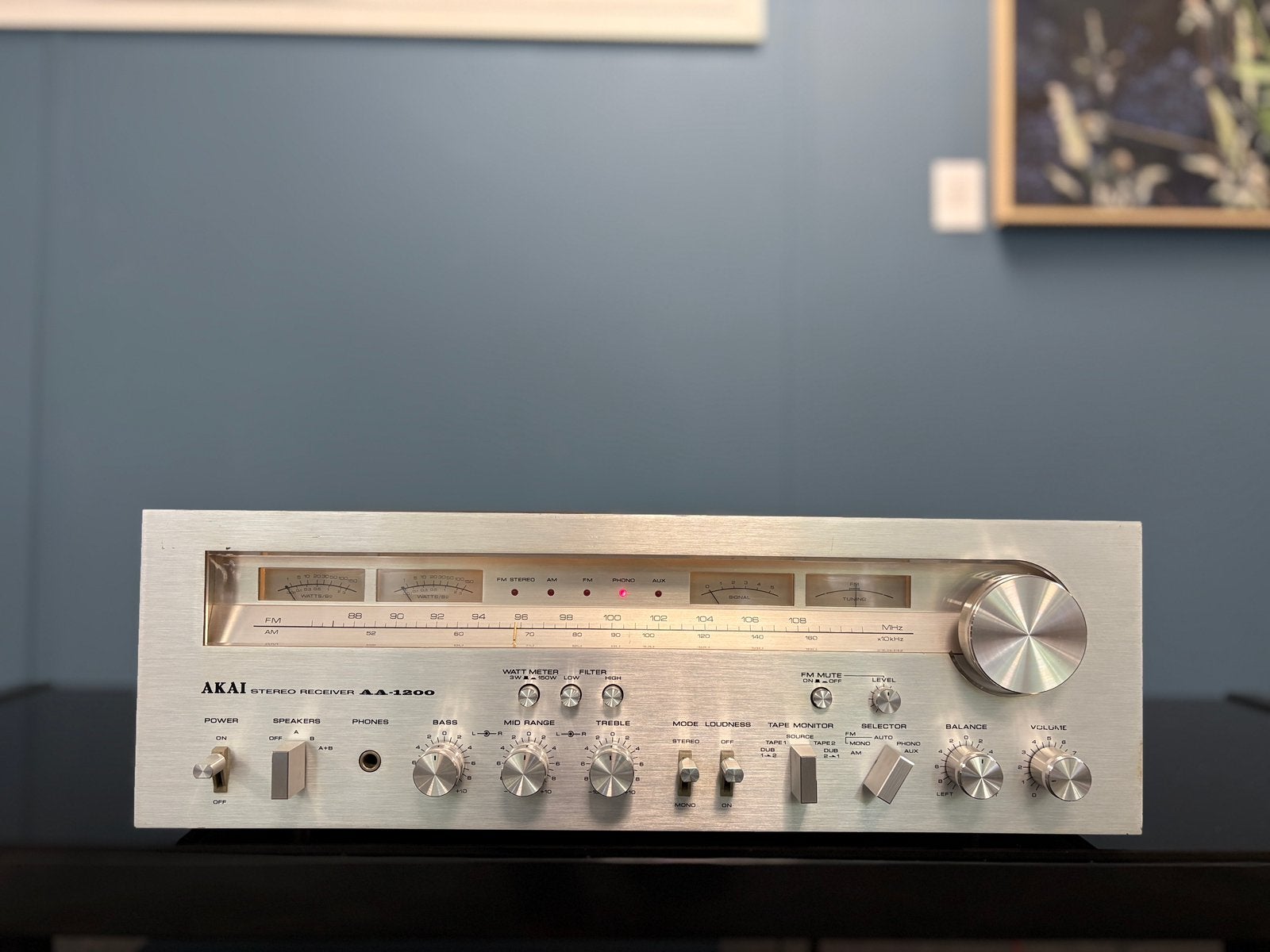 Akai AA-1200 receiver, Audio, Tv en Foto, Versterkers en Receivers, Refurbished, 60 tot 120 watt, Stereo, Ophalen