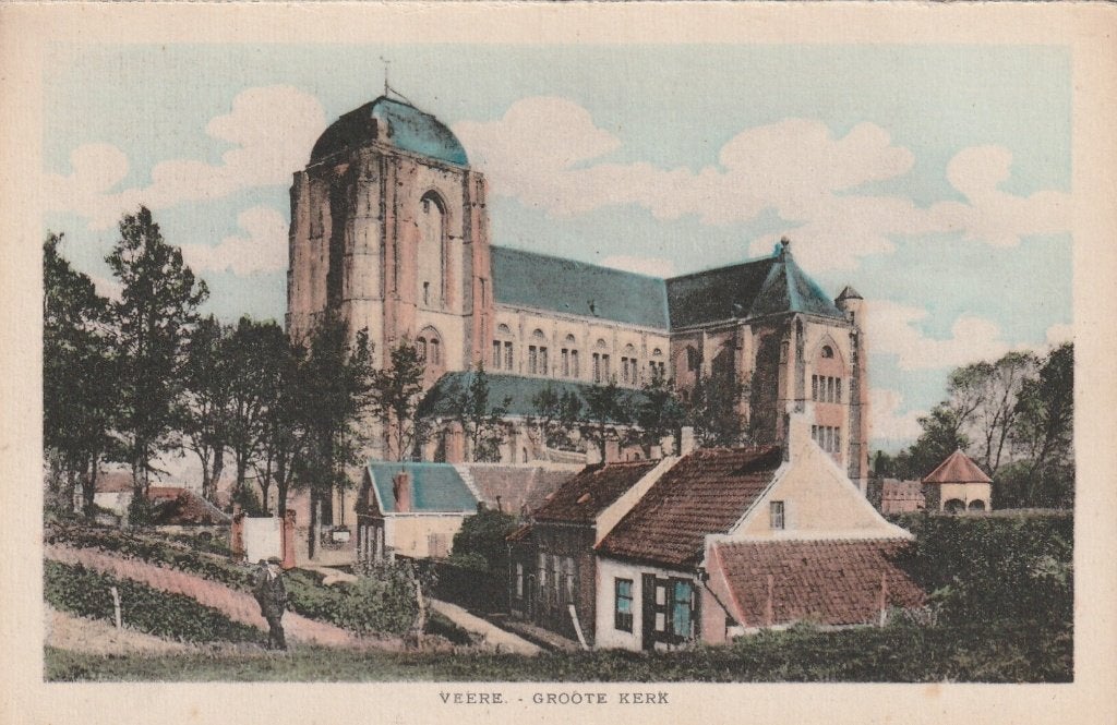 VEERE Groote Kerk kl.f., Verzenden, Voor 1920, Ongelopen, Zeeland