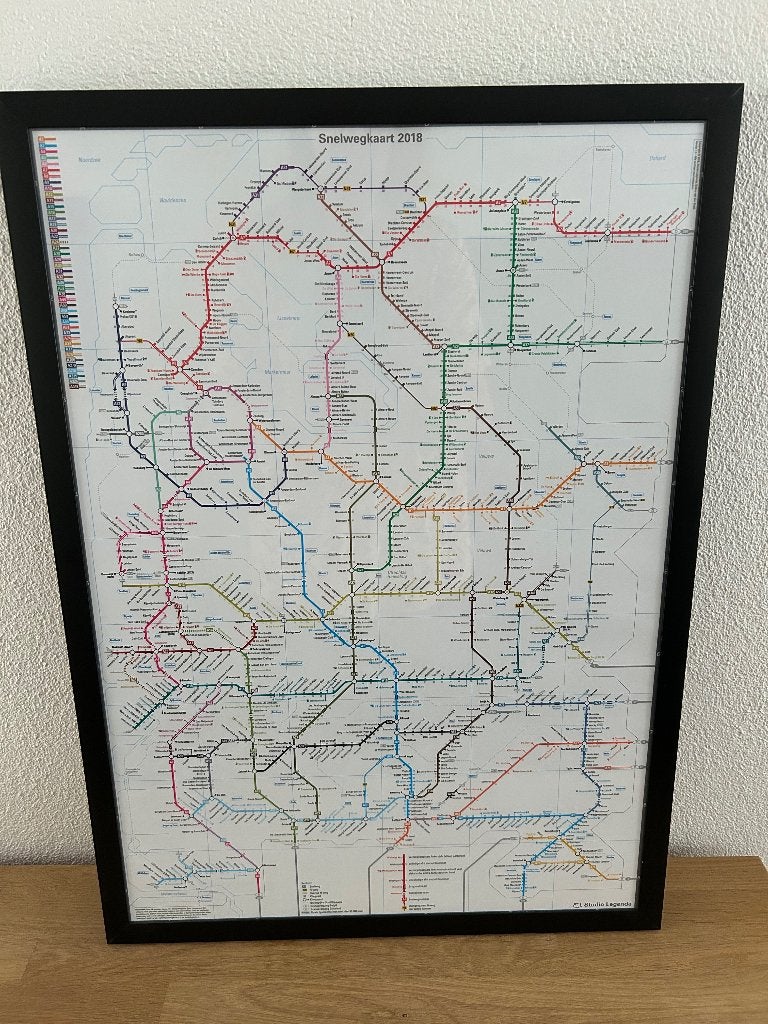 Snelweg kaart 2018, Ophalen, 1980 tot heden, Zo goed als nieuw, Overige onderwerpen