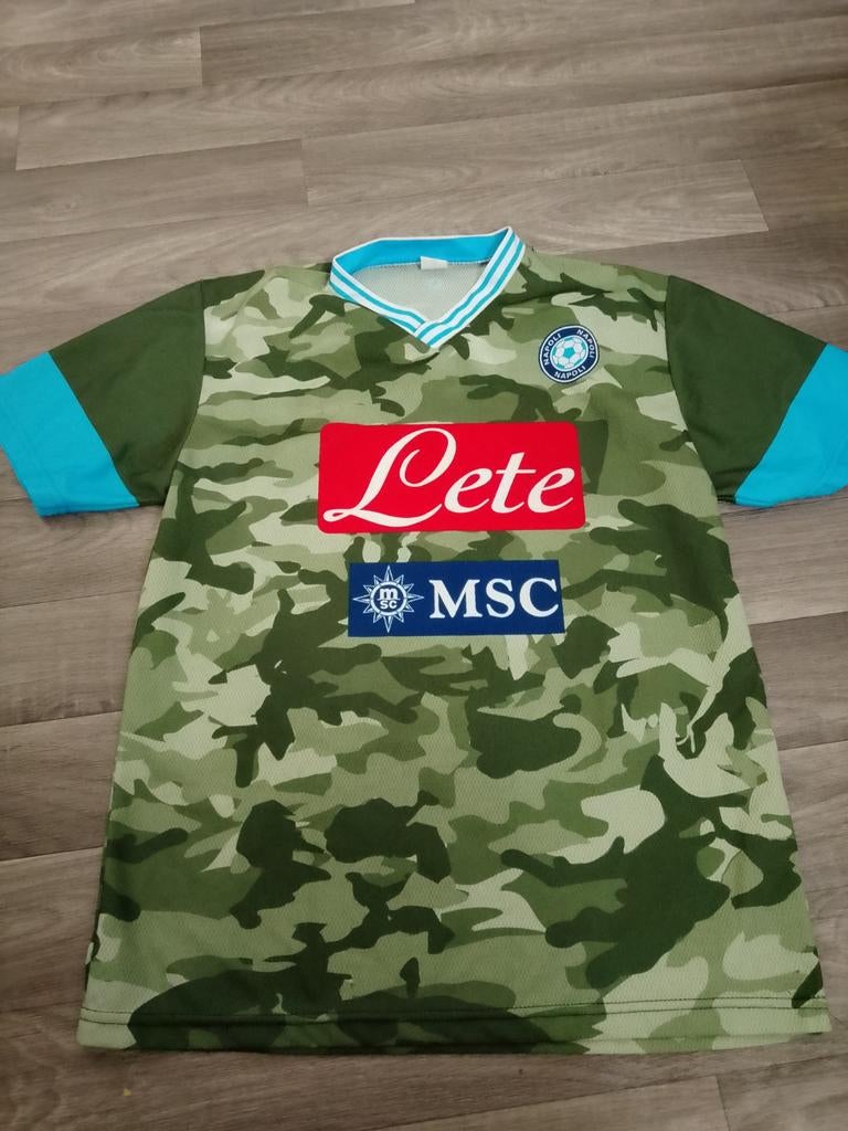 Napoli Voetbalshirt Higuain Maat S Camouflage, Sport en Fitness, Voetbal, Maat S, Ophalen of Verzenden, Gebruikt, Shirt