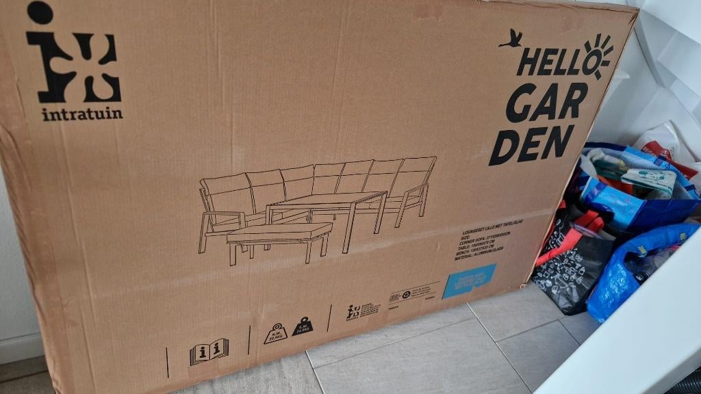 Nieuwe tuintafel met glasplaat, Tuin en Terras, Ophalen, Nieuw, Rechthoekig, Aluminium