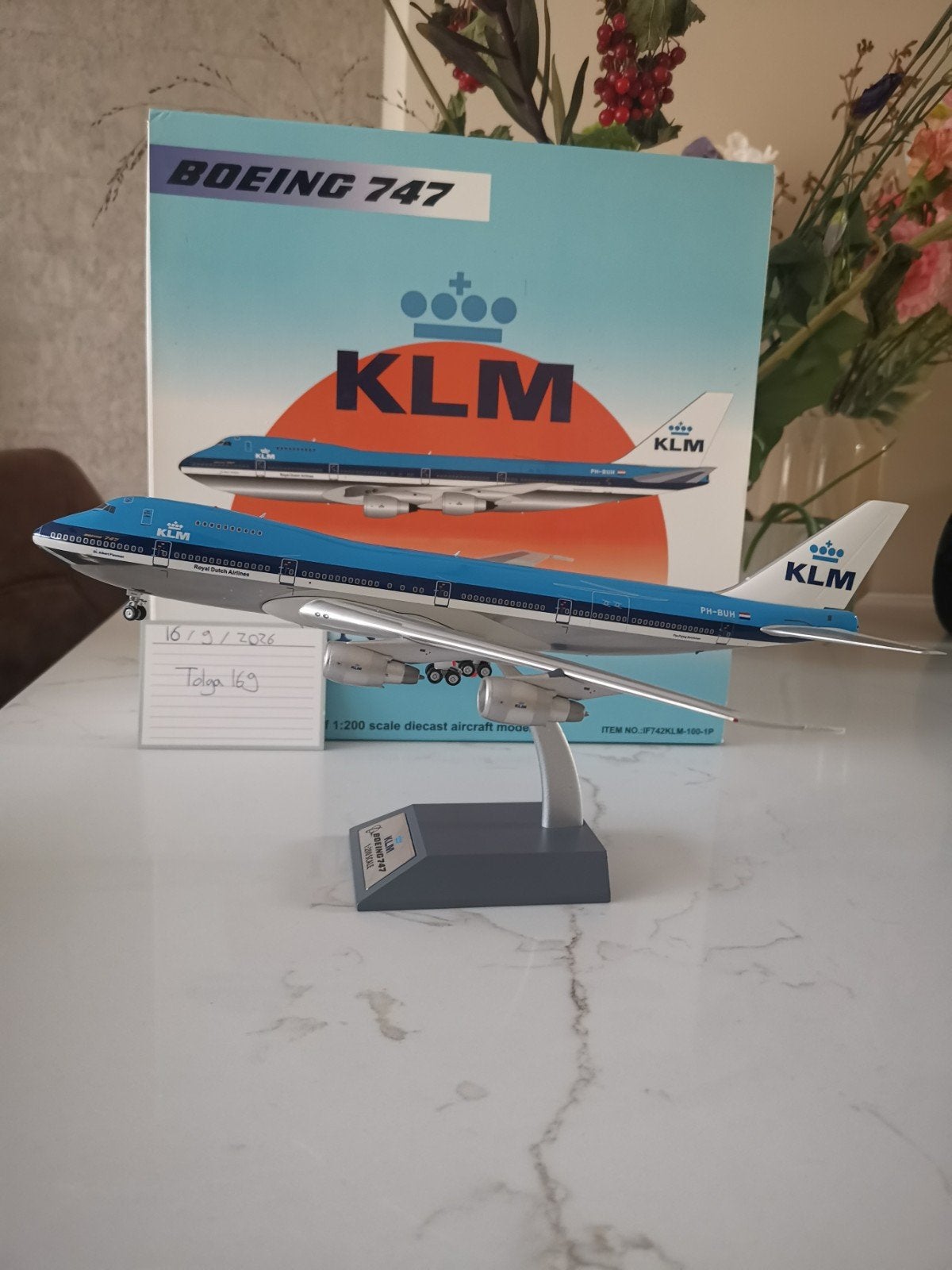 KLM B747-200 inflight200 1:200 IF742KLM-100-1P Reg. PH-BUH, Overige merken, 1:200 of kleiner, Nieuw, Ophalen of Verzenden