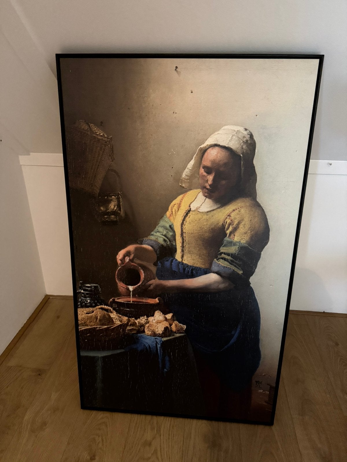Melkmeisje. Met mooie lijst. Zgan!, Ophalen of Verzenden, Zo goed als nieuw, Schilderij