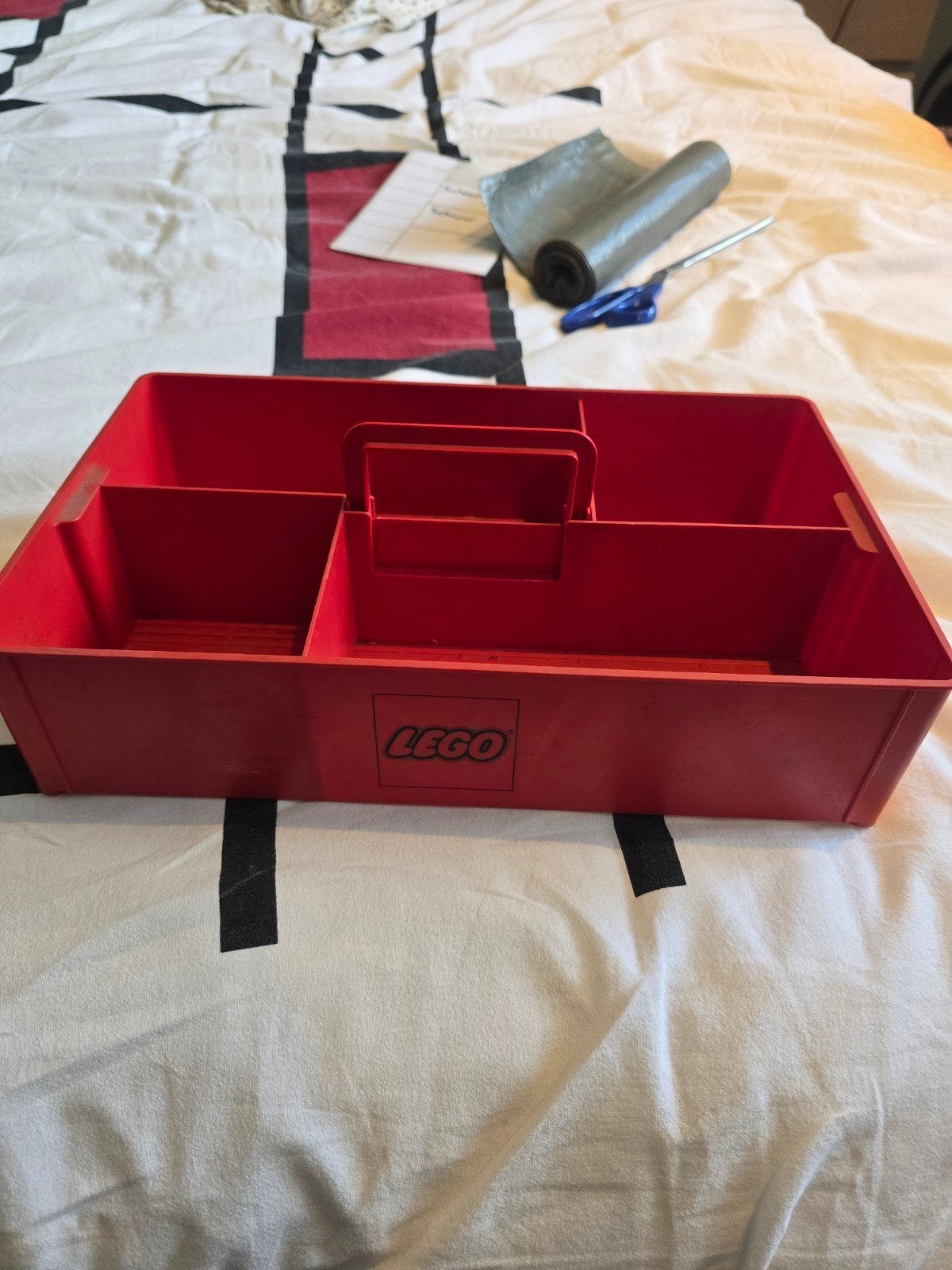 Vintage LEGO Opbergbak Rood - Handige Organizer, Verzamelen, Ophalen, Gebruikt