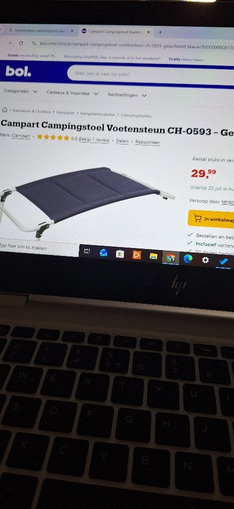 Voetensteun Campingstoel, Ophalen of Verzenden, Zo goed als nieuw, Campingstoel