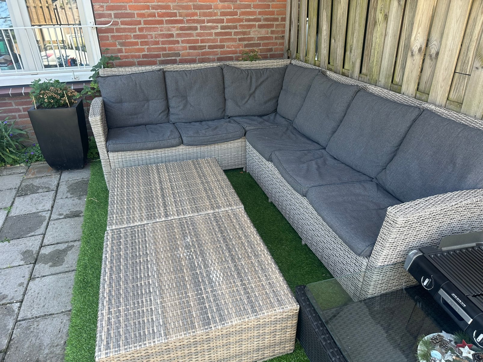 loungeset tuinsets, Tuin en Terras, Tuinsets en Loungesets, Ophalen, Zo goed als nieuw, Wicker, Hocker