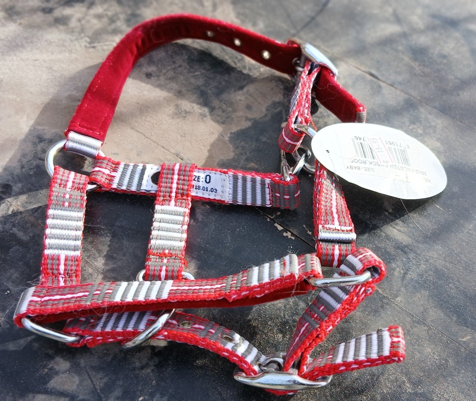 Inie mini halster maat 0 red check, Recreatie, Nieuw, Halster, Mini