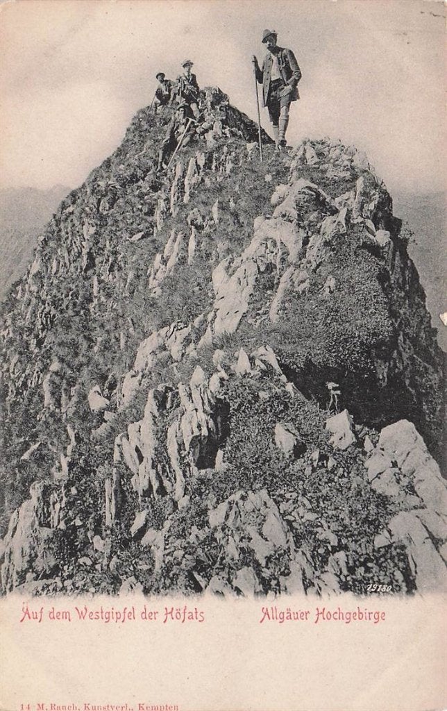 703-282-005 Auf dem Westgipfel der Höfats Allgäuer Hochge, Verzenden, Voor 1920, Duitsland