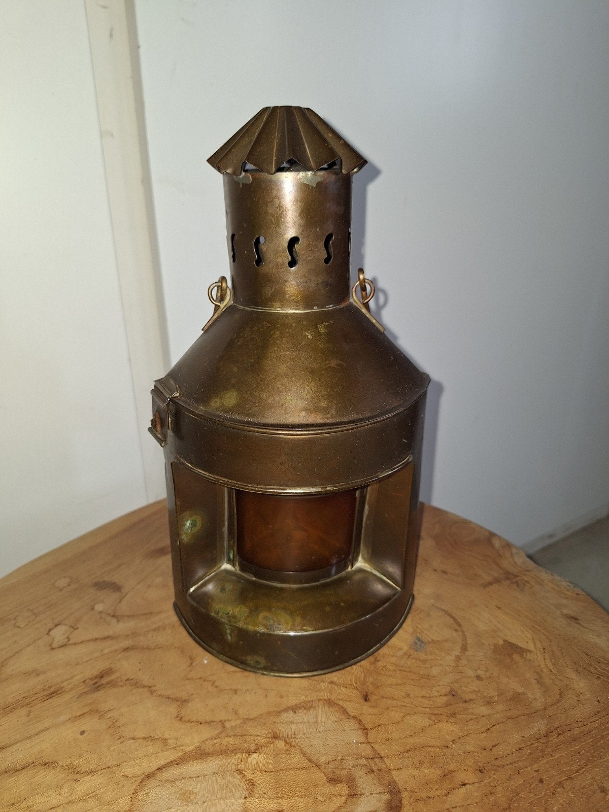 Antieke messing scheepslamp / navigatielamp, Ophalen of Verzenden