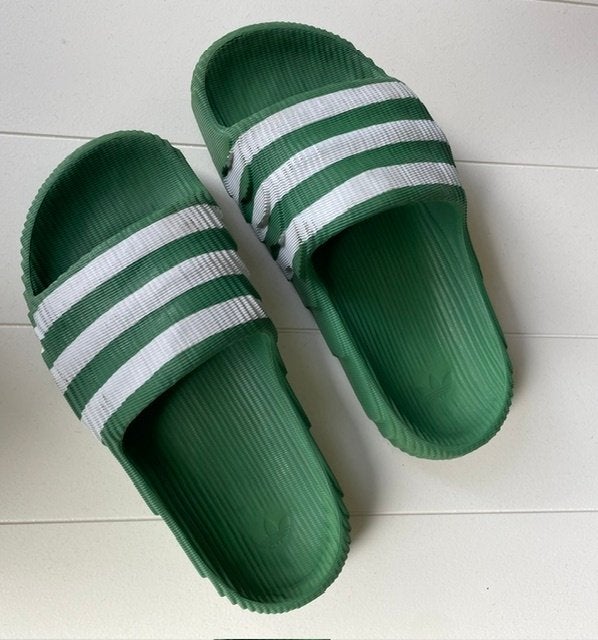 adilette slide 22 groen, Adidas, Gebruikt, Jongen of Meisje, Overige typen