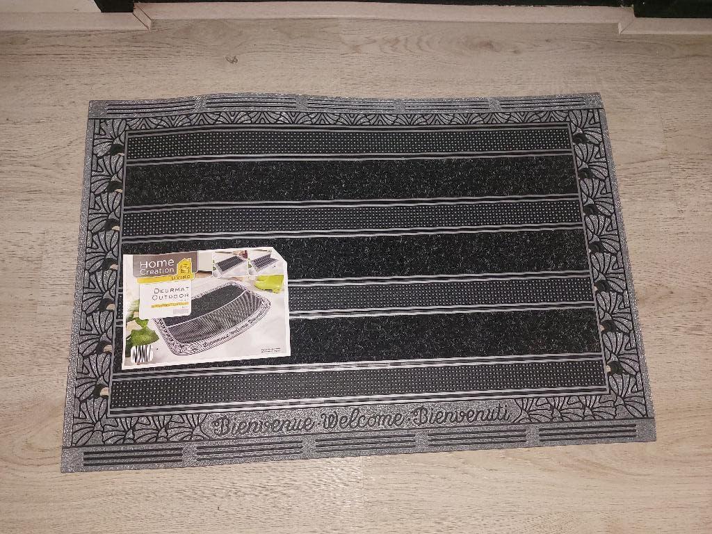deurmat nieuw 75 X 50 kleur zilver grijs, Ophalen, Binnen, Kunststof, Schoonloopmat