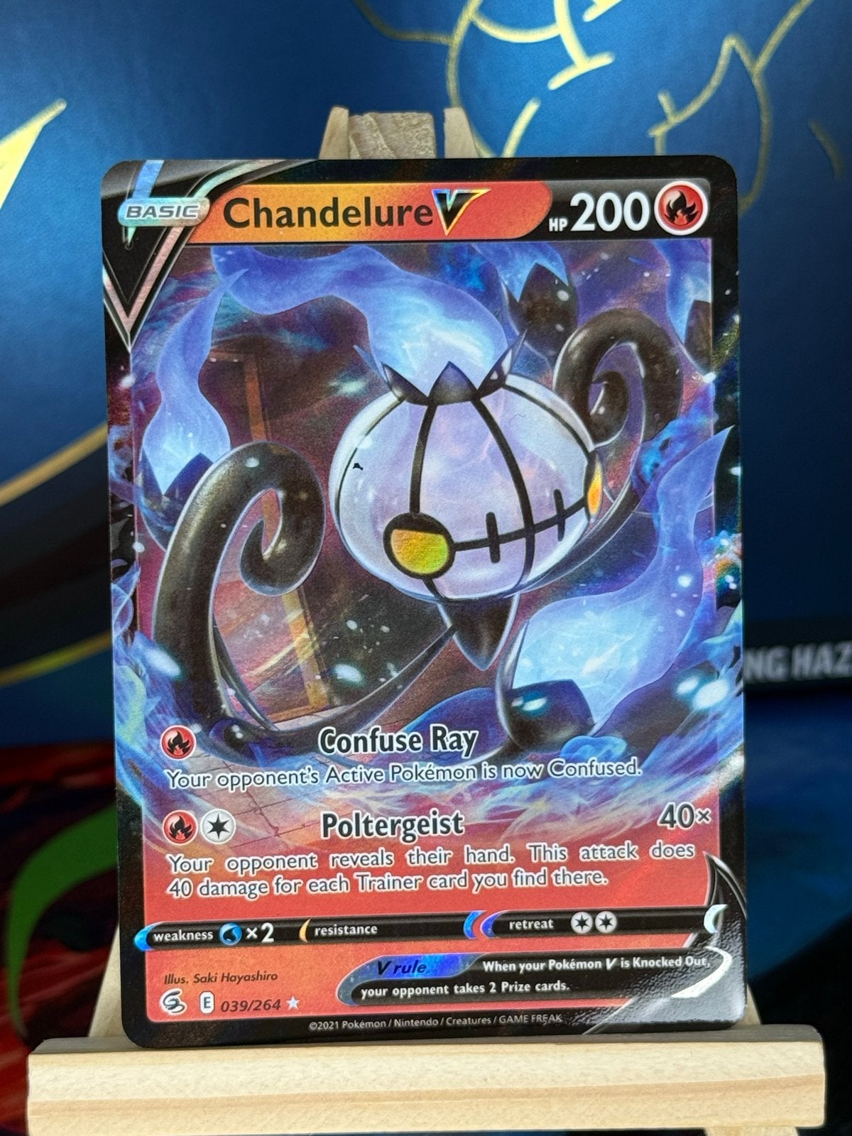 Chandelure V #39 | Pokemon Fusion Strike, Verzenden, Zo goed als nieuw, Losse kaart