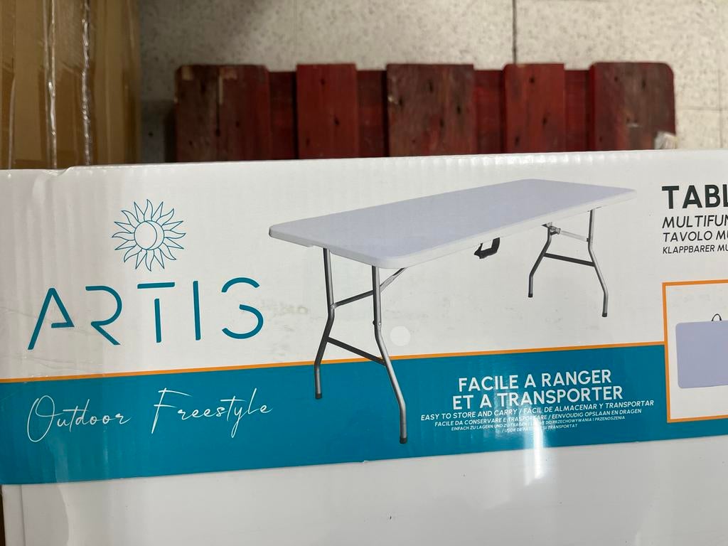 Nieuwe Vouwtafel 180x70 Ideaal voor Feestjes en Evenementen, Ophalen, Kunststof, Nieuw, 50 tot 100 cm