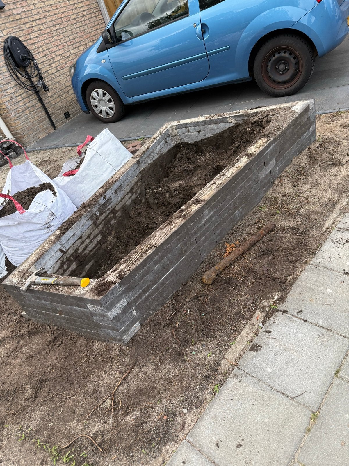 Stapelstenen, Doe-het-zelf en Verbouw, Metselstenen, Ophalen, Gebruikt, Beton