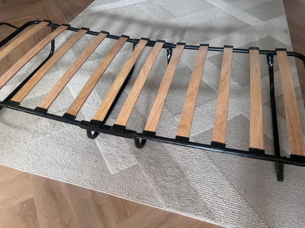 Opklapbed exclusief matras, Ophalen, Gebruikt, Eenpersoons, Zwart