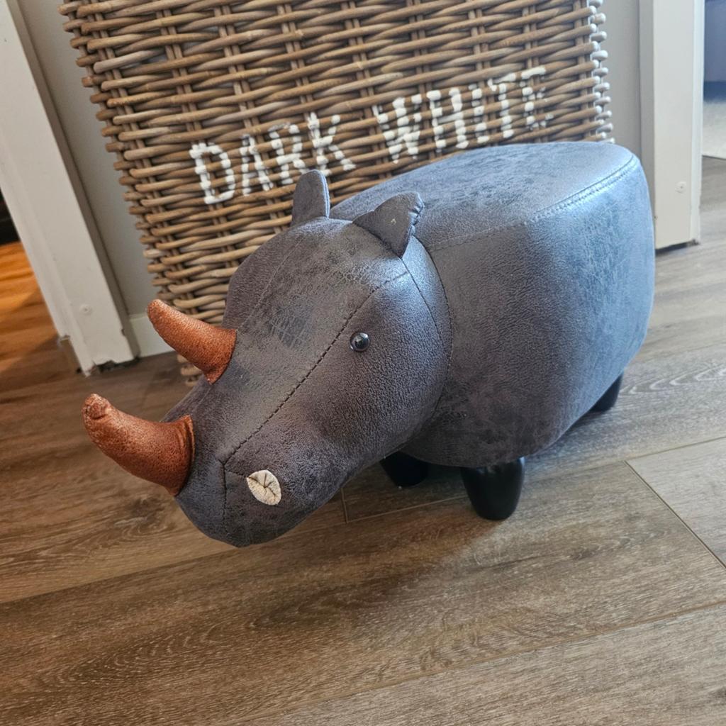 Leuke Neushoorn Poef - Decoratie voor Dierenkamer, Ophalen, Stof, Minder dan 50 cm, Dieren, Speels, Modern