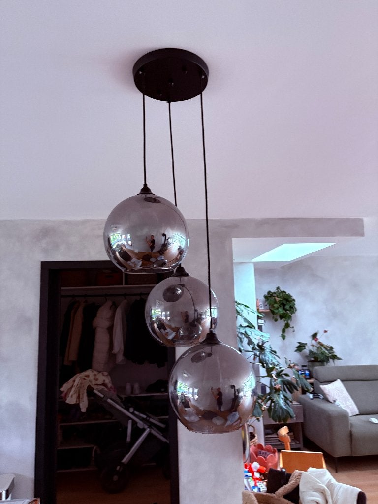 Smokey glass lamp, Ophalen, Zo goed als nieuw, Glas, E27 (groot)