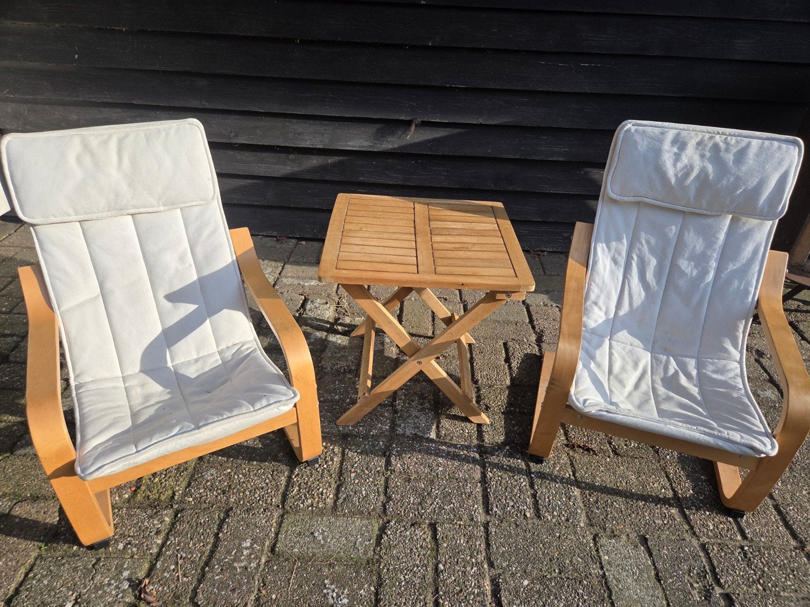 2x IKEA Poäng kinderstoelen met kussens, Ophalen, Hout, Gebruikt, Twee