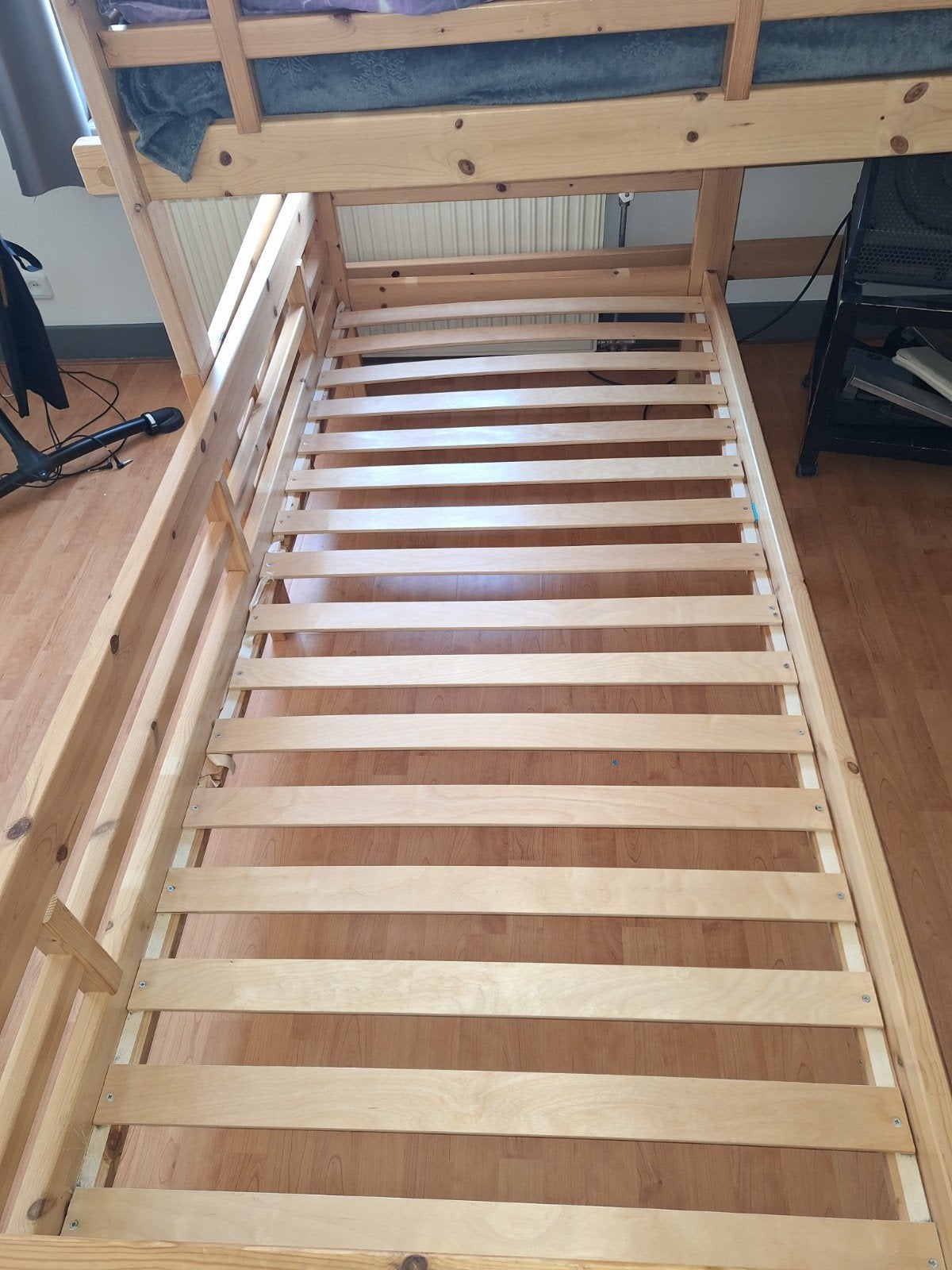 Halfhoogslaper met los bed, Huis en Inrichting, Slaapkamer | Stapelbedden en Hoogslapers, Ophalen of Verzenden, Tweepersoons, Hoogslaper