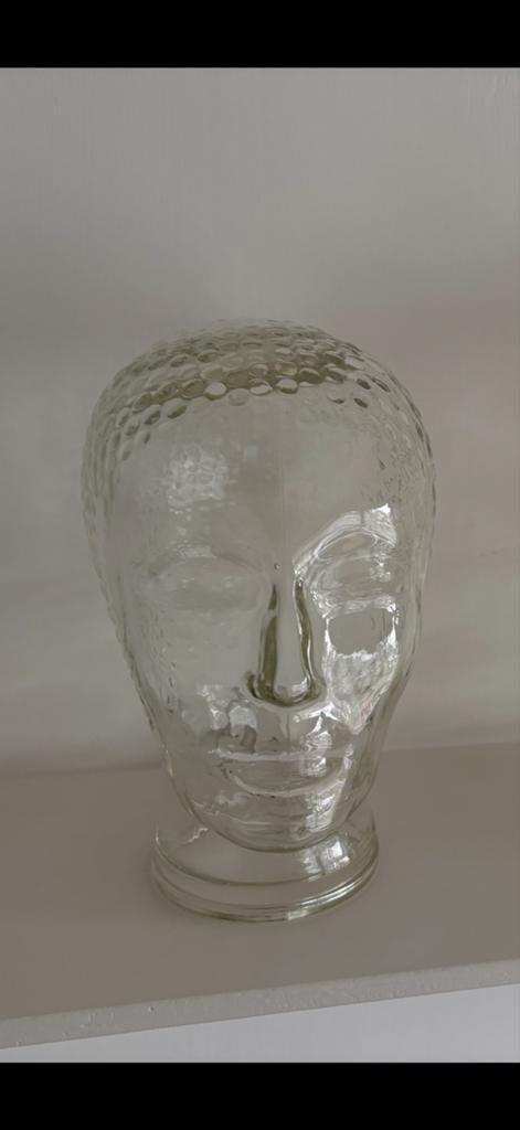 Glazen Hoofd Mannequin vintage design - Decoratief, Ophalen of Verzenden