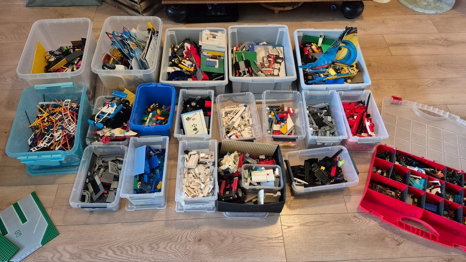Grote partij LEGO met instructieboekjes en opbergers, Ophalen, Lego, Inclusief extra onderdelen, Losse stenen