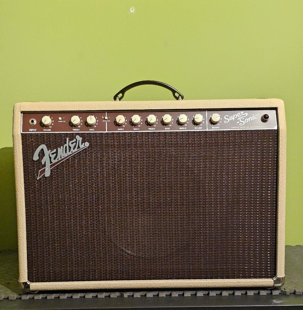 Fender Super-Sonic 22 Combo Amp – Blonde/Oxblood, Minder dan 50 watt, Ophalen of Verzenden, A, A