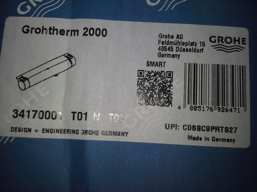 GROHE Grohtherm 2000 douchekraan thermostatisch 15cm, Ophalen of Verzenden, Nieuw, Chroom, Douche