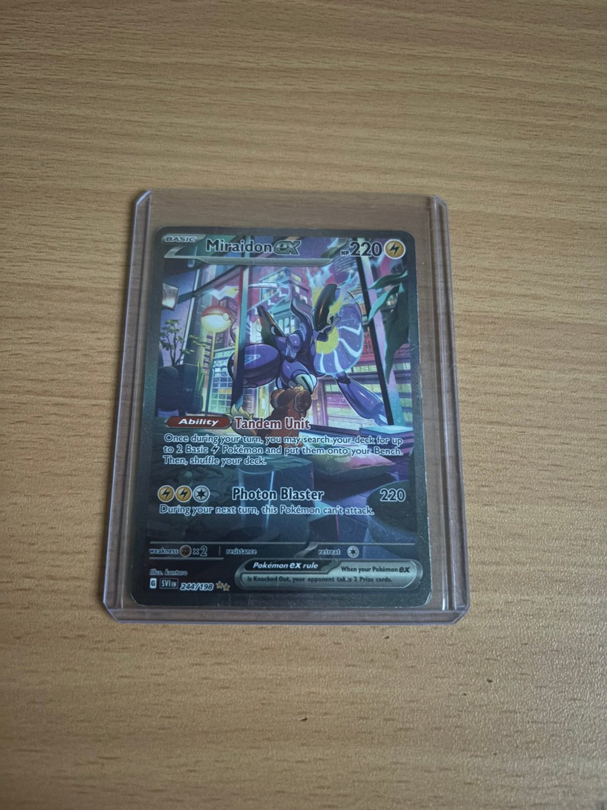 Pokemon miraidon ex 244/198, Ophalen of Verzenden, Zo goed als nieuw