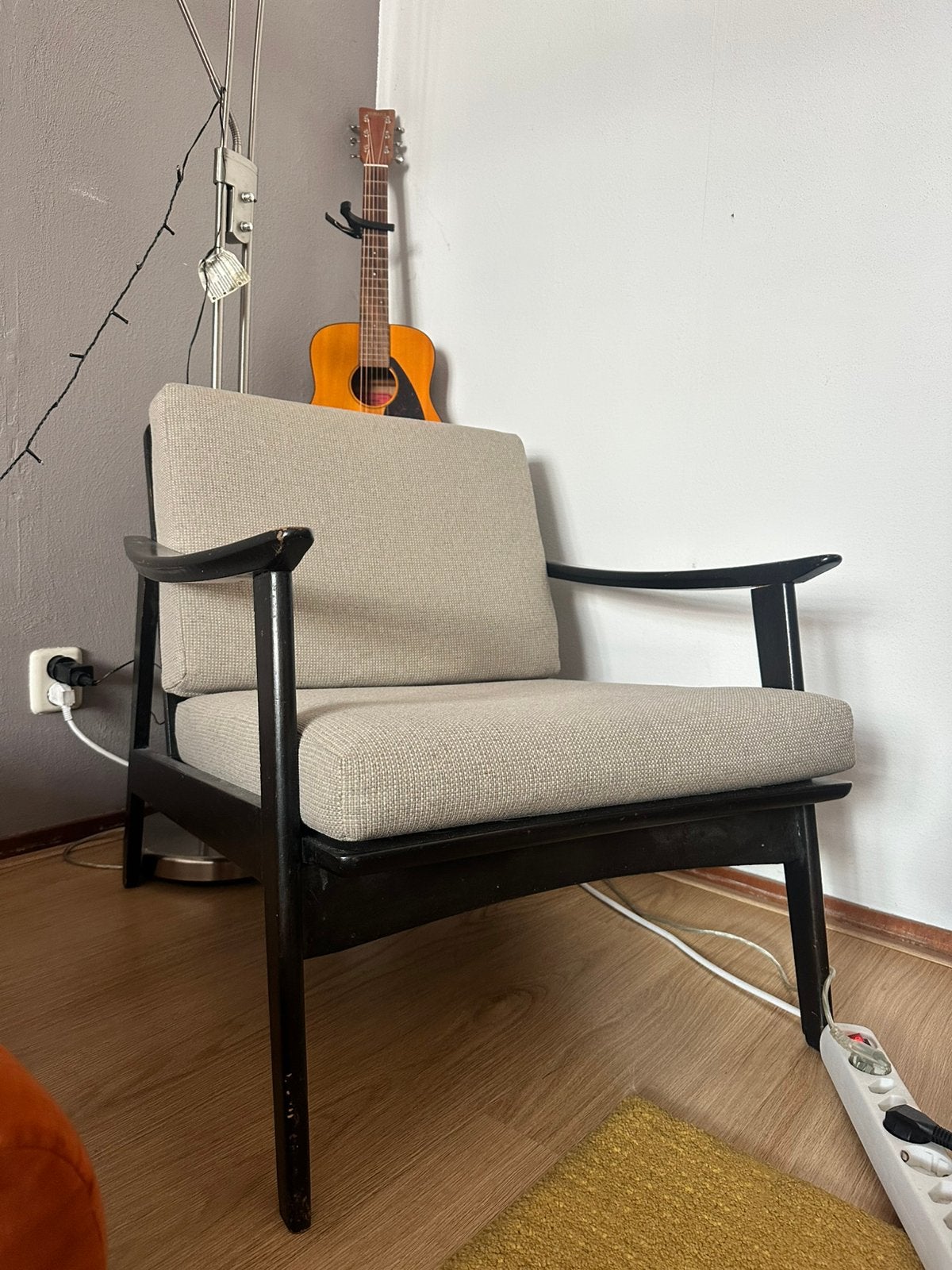 Mid-century modern armchair, Gebruikt, Eenpersoons, Minder dan 150 cm, Hout