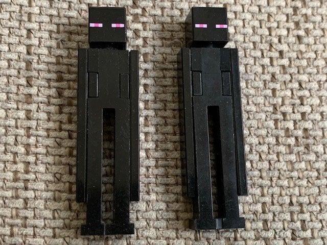 Lego minecraft enderman minifiguur 2 stuks, Ophalen of Verzenden, Gebruikt