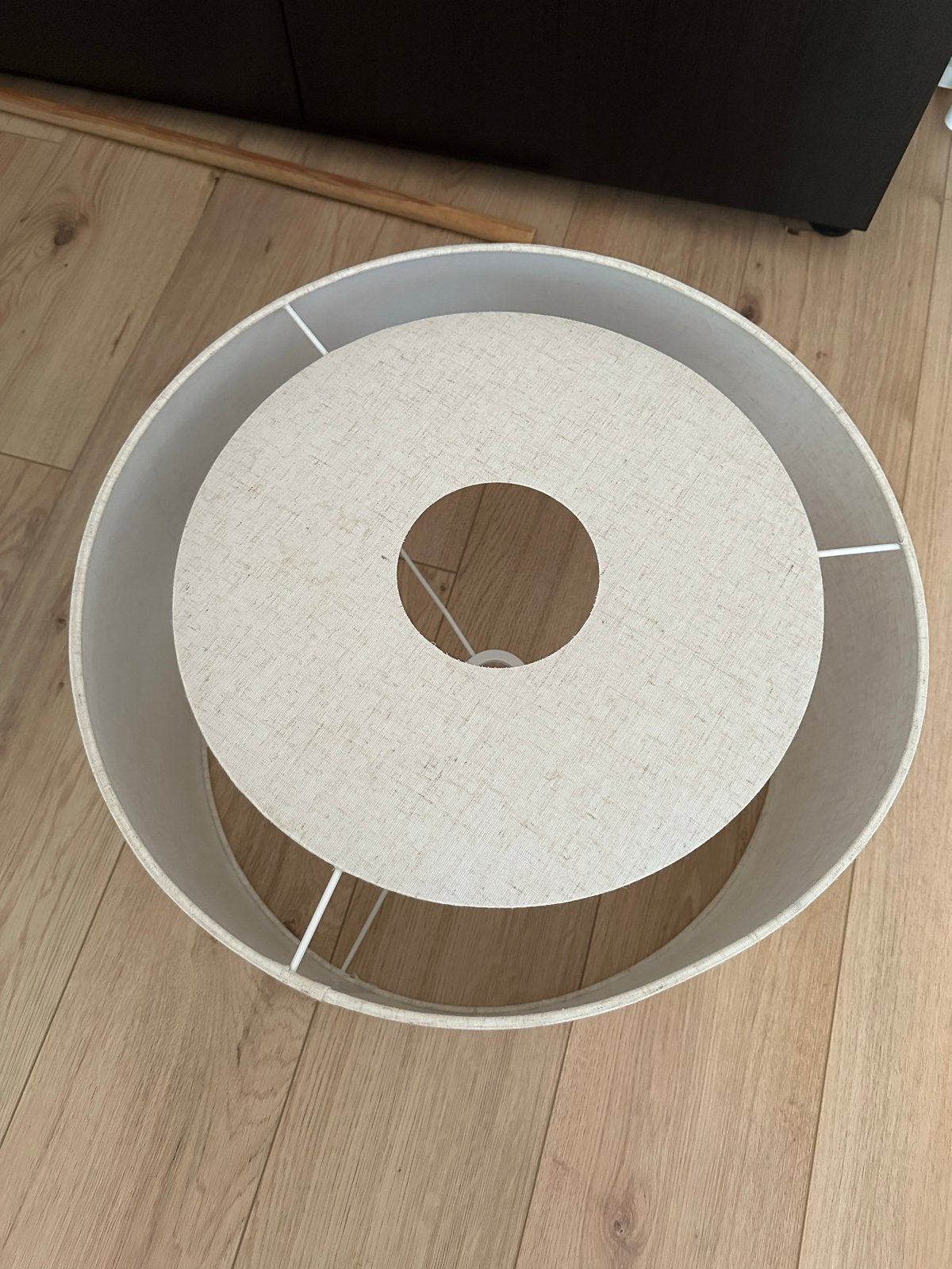 Lampenkap van de Kwantum - Zo goed als nieuw, Beige, Rond, Zo goed als nieuw, Textiel
