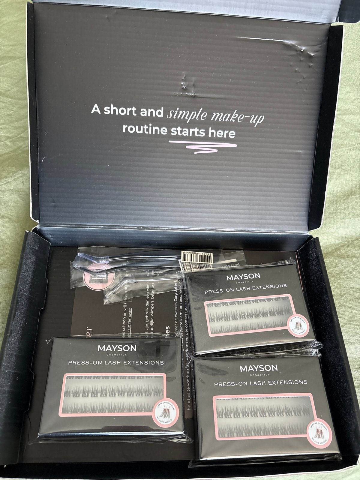 Mayson Cosmetics Press-On Lash Extensions Set, Ogen, Zwart, Nieuw, Ophalen of Verzenden