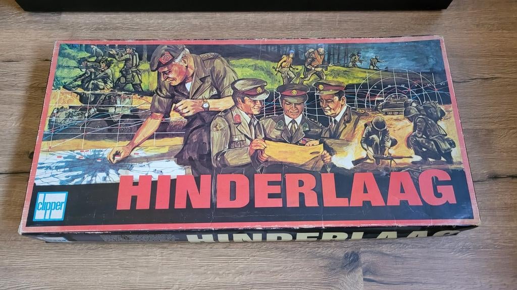 Vintage bordspel Hinderlaag, uit 1973, Hobby en Vrije tijd, Gezelschapsspellen | Bordspellen, Ophalen of Verzenden