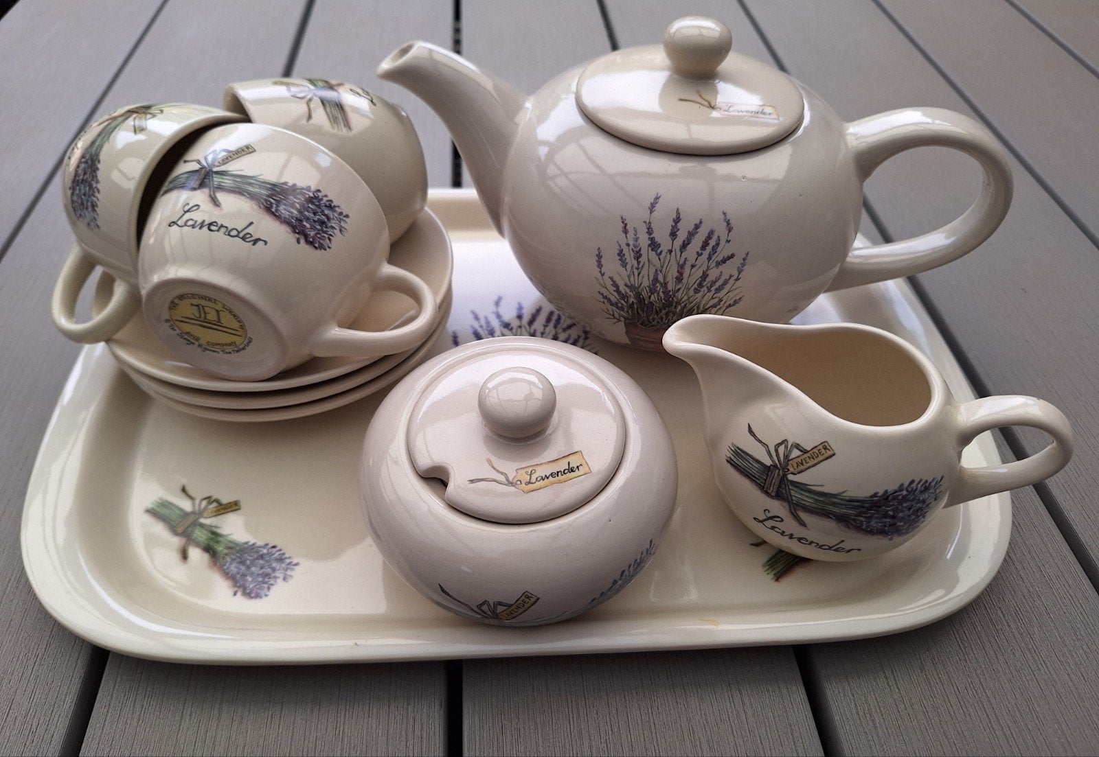 Prachtig Jet ter Steege theeservies, Huis en Inrichting, Keuken | Servies, Zo goed als nieuw, Overige typen, Overige stijlen, Aardewerk