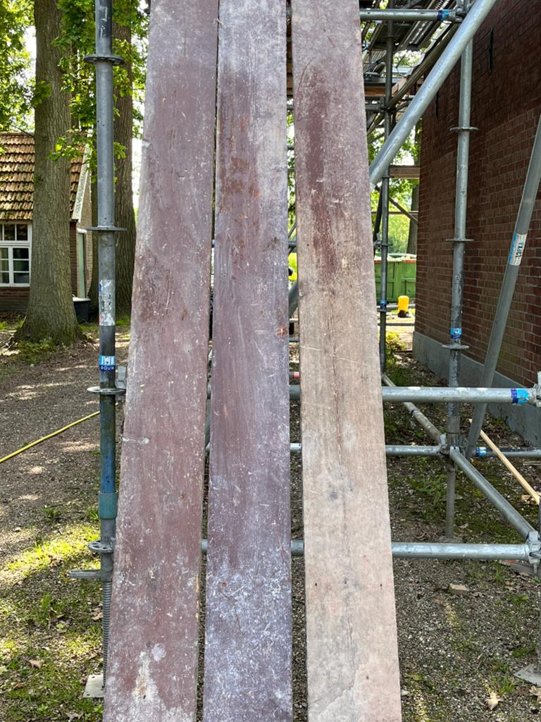 Robuuste houten planken (+/- 20 stuks), Doe-het-zelf en Verbouw, Steigers, Ophalen, Gebruikt, Overige typen, Minder dan 2 meter
