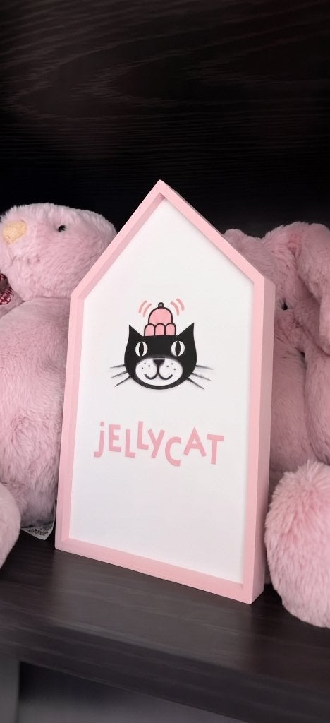 Jellycat bord roze 20cm, Ophalen of Verzenden, Zo goed als nieuw, Roze, Kunststof