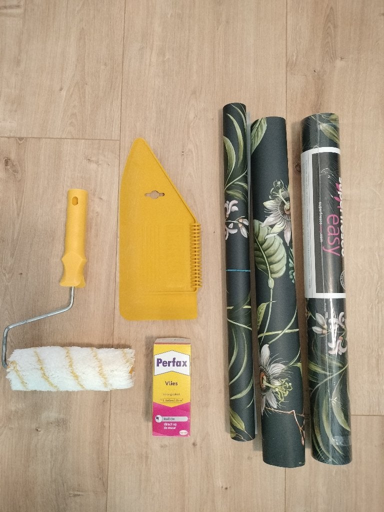 Behang met behangset, Bloemen, Overige merken, Meerkleurig, Ophalen of Verzenden