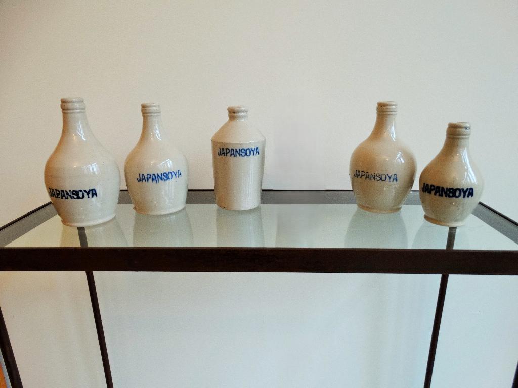 5 Soya, soja kruiken, kruikjes, flessen, flesjes, japansoya, Ophalen of Verzenden