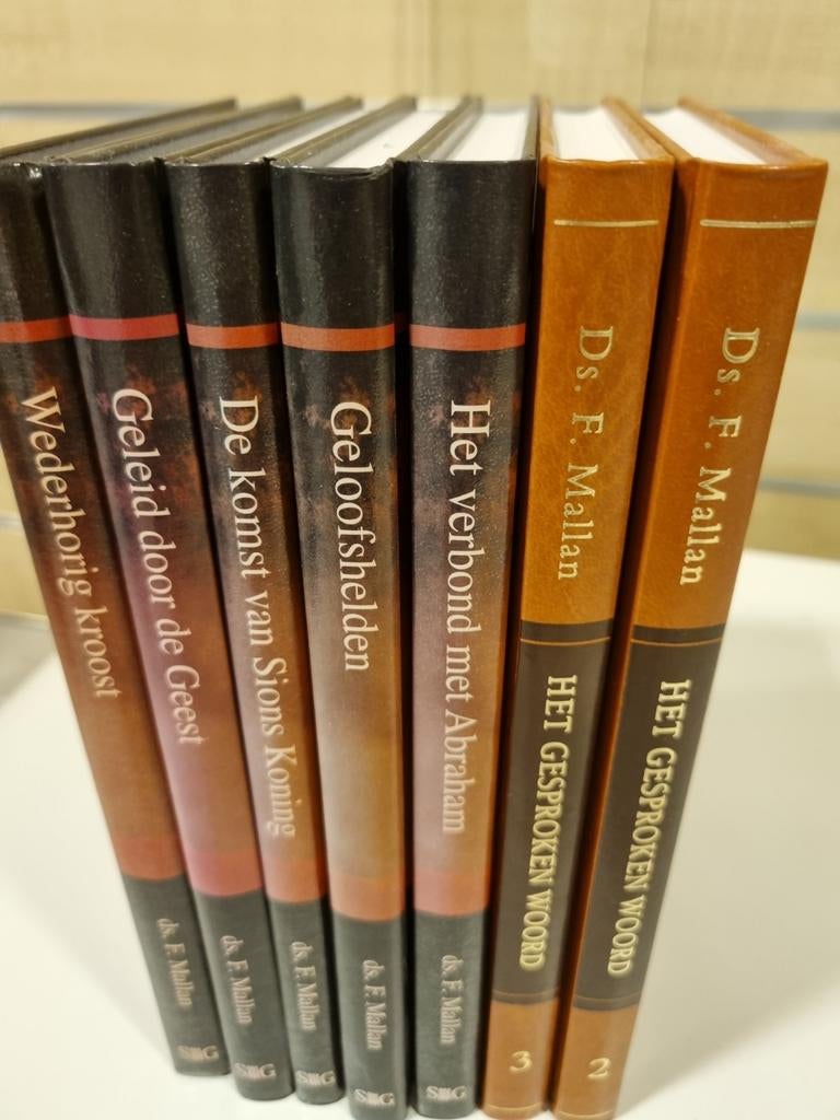 Ds. F. Mallan. 7 Prekenboeken., Boeken, Godsdienst en Theologie, Ophalen of Verzenden, Gelezen, Christendom | Protestants