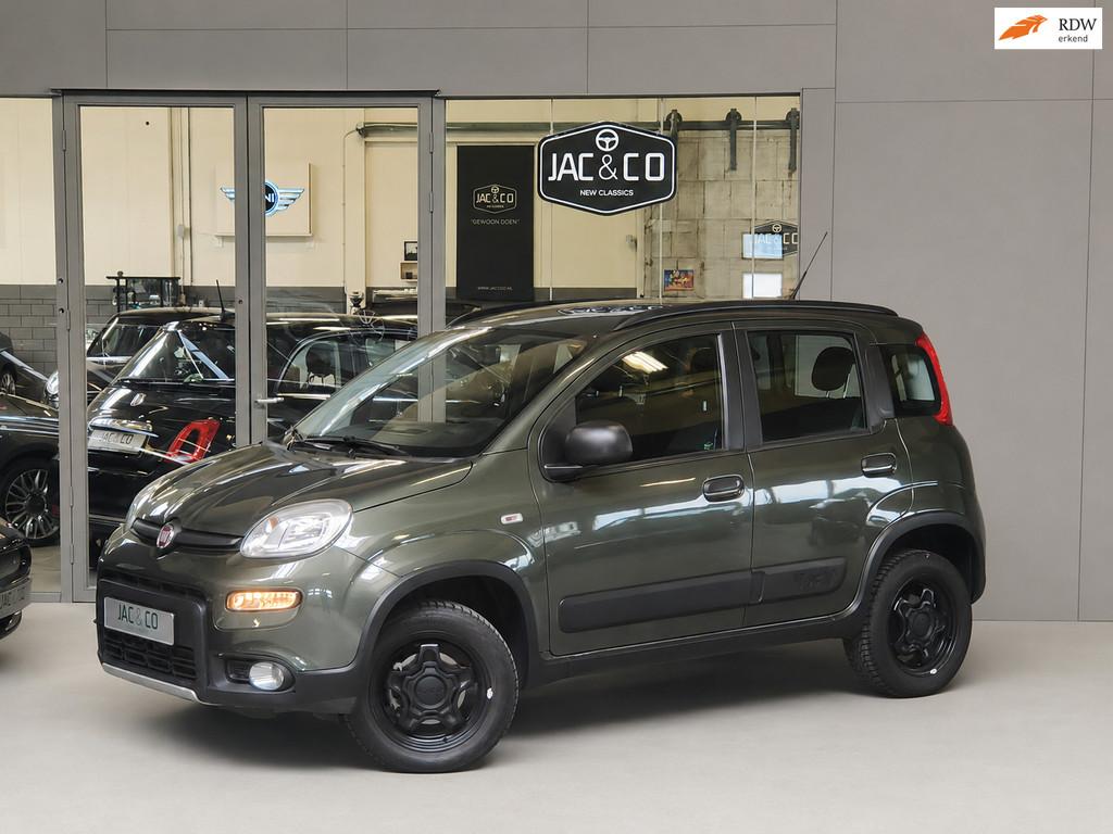 Fiat Panda 0.9 TwinAir 4x4 CARPLAY, Auto's, Fiat, 898 cc, Stof, Gebruikt, Zwart