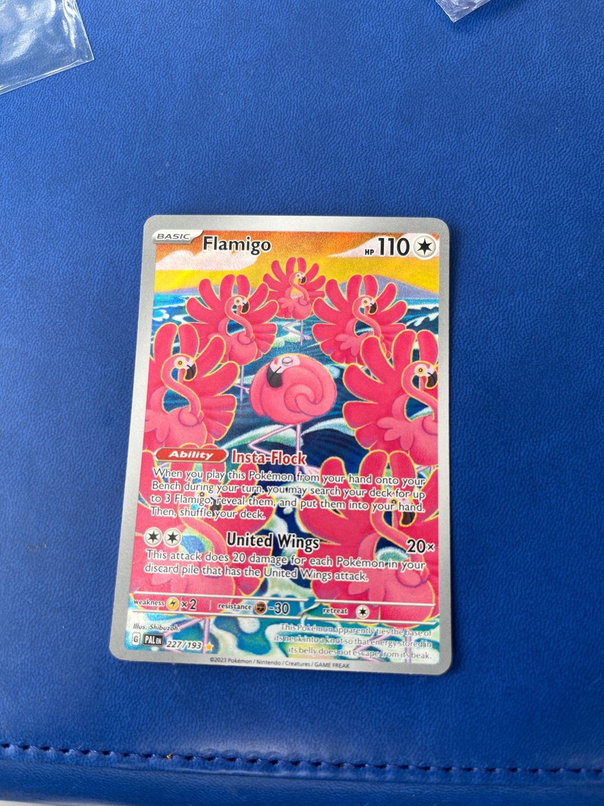 Flamigo Pokémon kaart (227/193) Scarlet & Violet, Ophalen of Verzenden, Zo goed als nieuw, Losse kaart