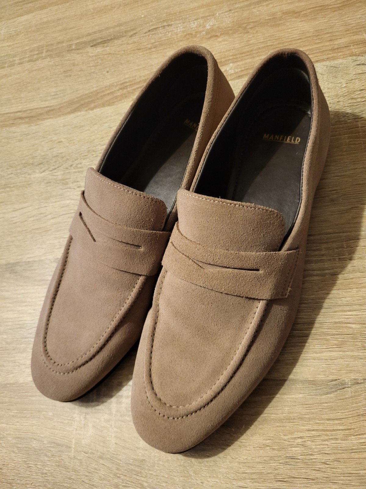 Manfield suède loafers - Maat 42, Loafers, Manfield, Bruin, Ophalen of Verzenden