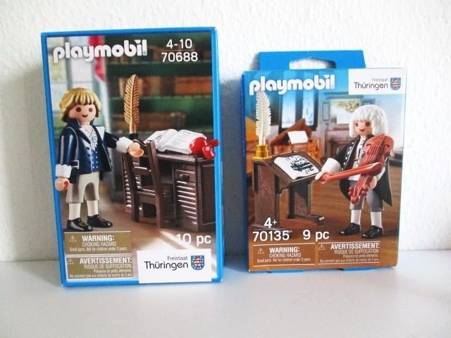 playmobil musicus Bach 70135 +dichter Schiller 70688 (nieuw), Ophalen of Verzenden, Zo goed als nieuw, Complete set