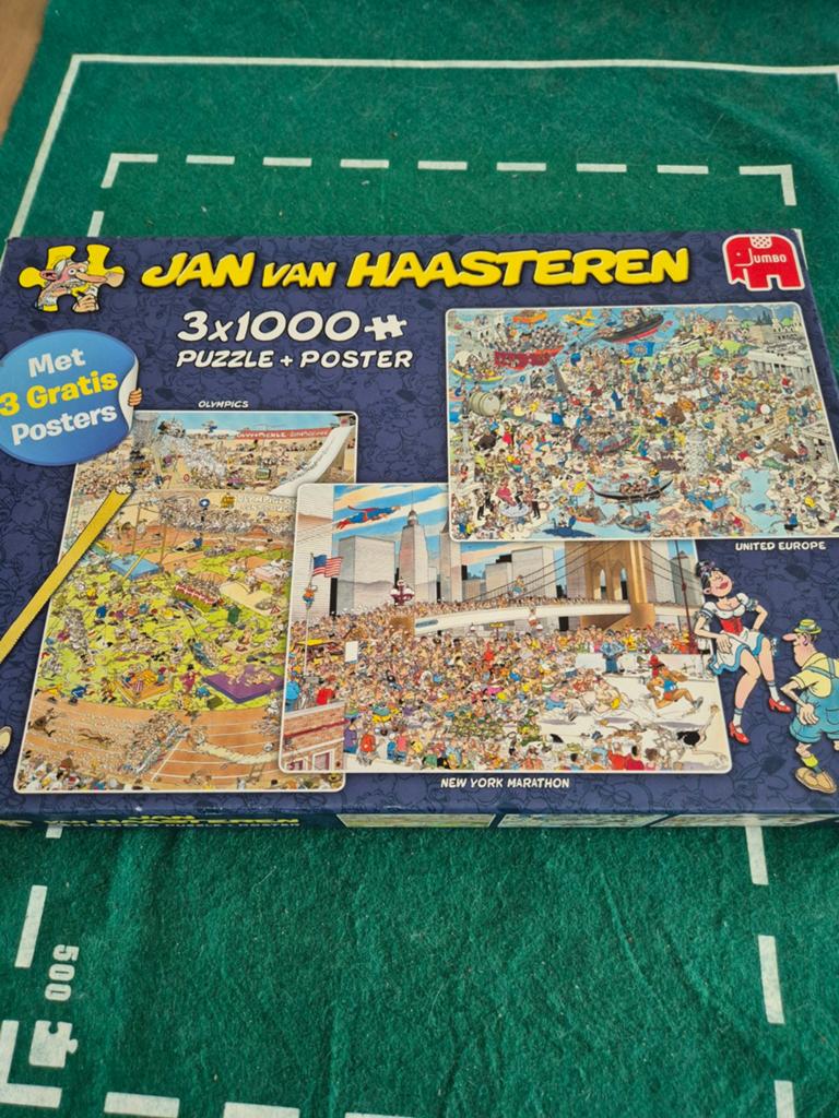 Jan van Haasteren 3x 1000 stukjes, Ophalen, 500 t/m 1500 stukjes, Gebruikt, Legpuzzel