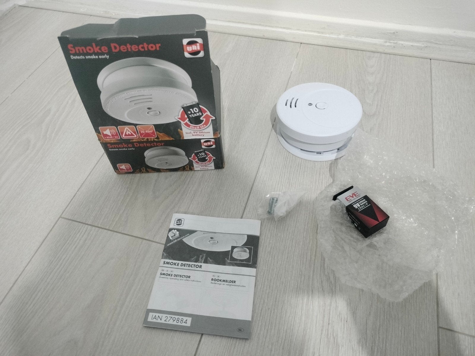 Nieuwe Rookmelder met 10 Jaar Batterij - Ongebruikt, Doe-het-zelf en Verbouw, Detector, Sensor of Melder, Nieuw, Ophalen of Verzenden