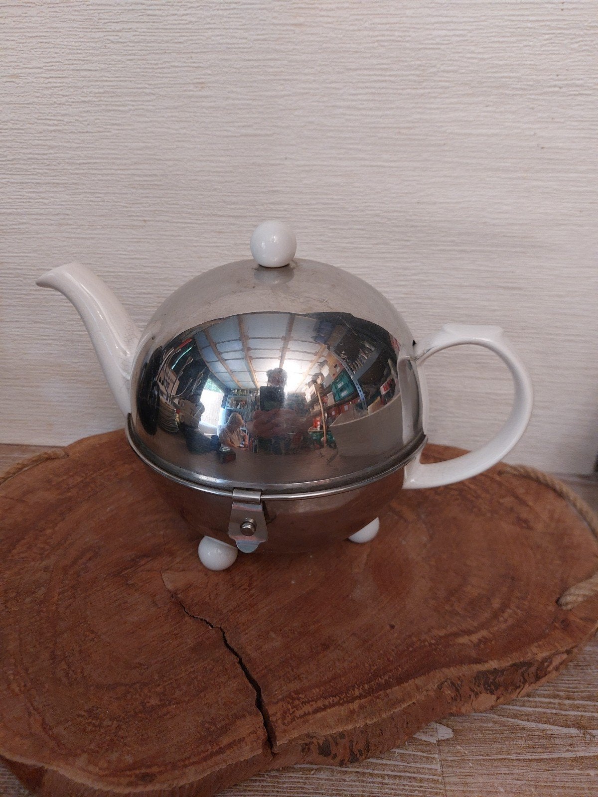 theepot met metalen omkleding thermolite, Ophalen of Verzenden