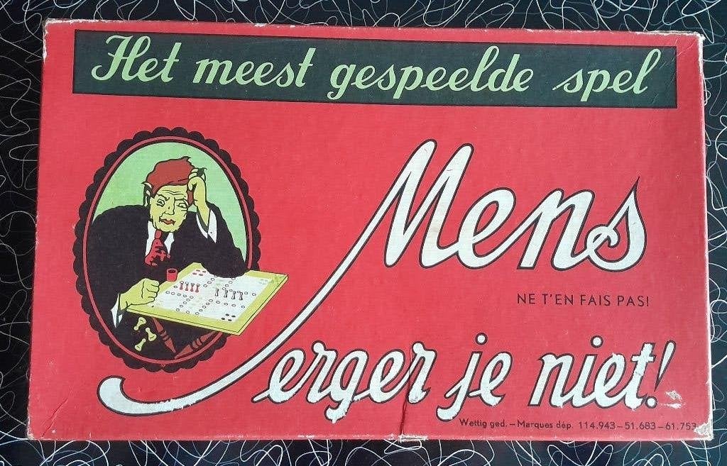 Vintage / retro / fifties Mens Erger Je Niet! Bordspel, Verzamelen, Ophalen, Overige typen